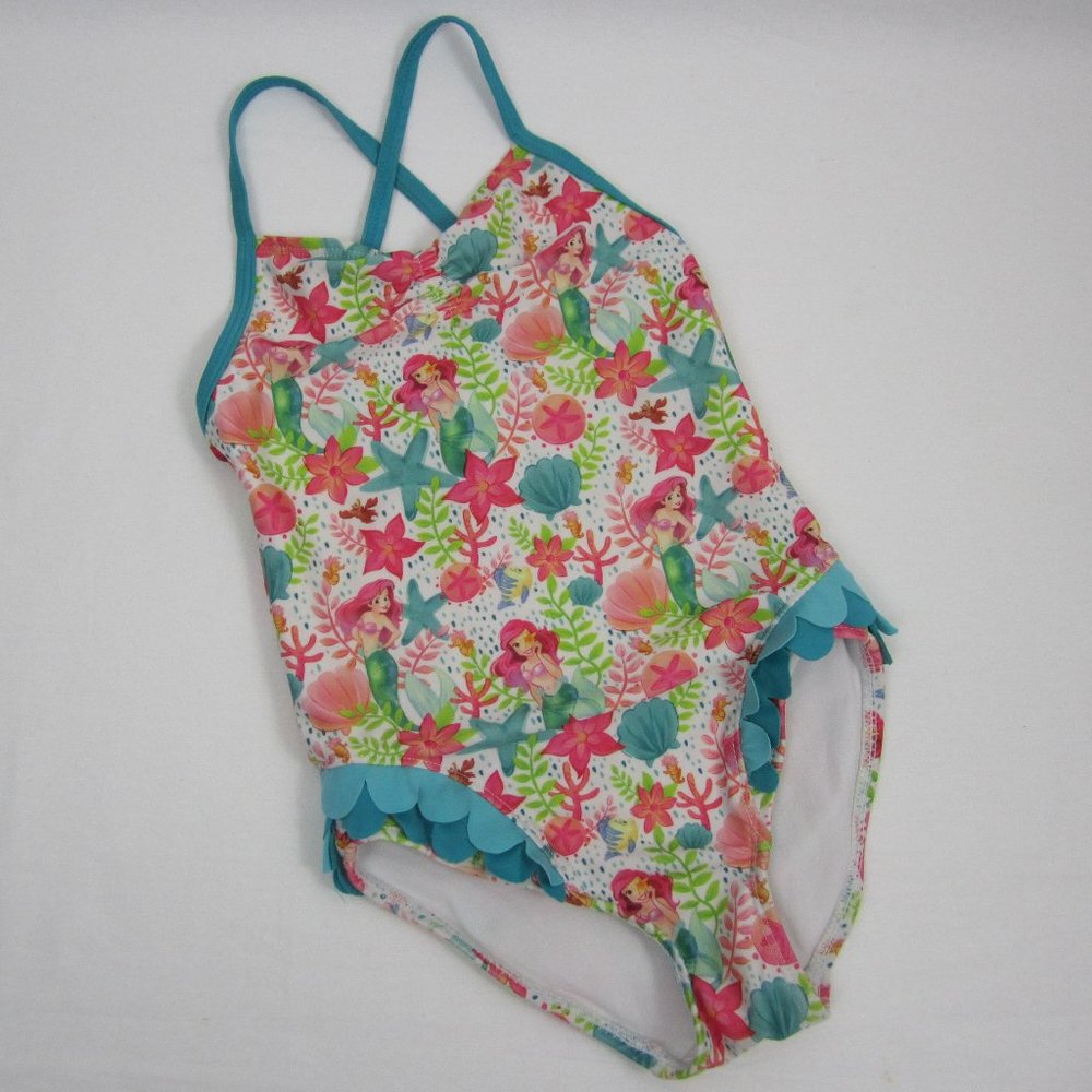 Ariel Bathing Suit Girls size 4 with ruffles